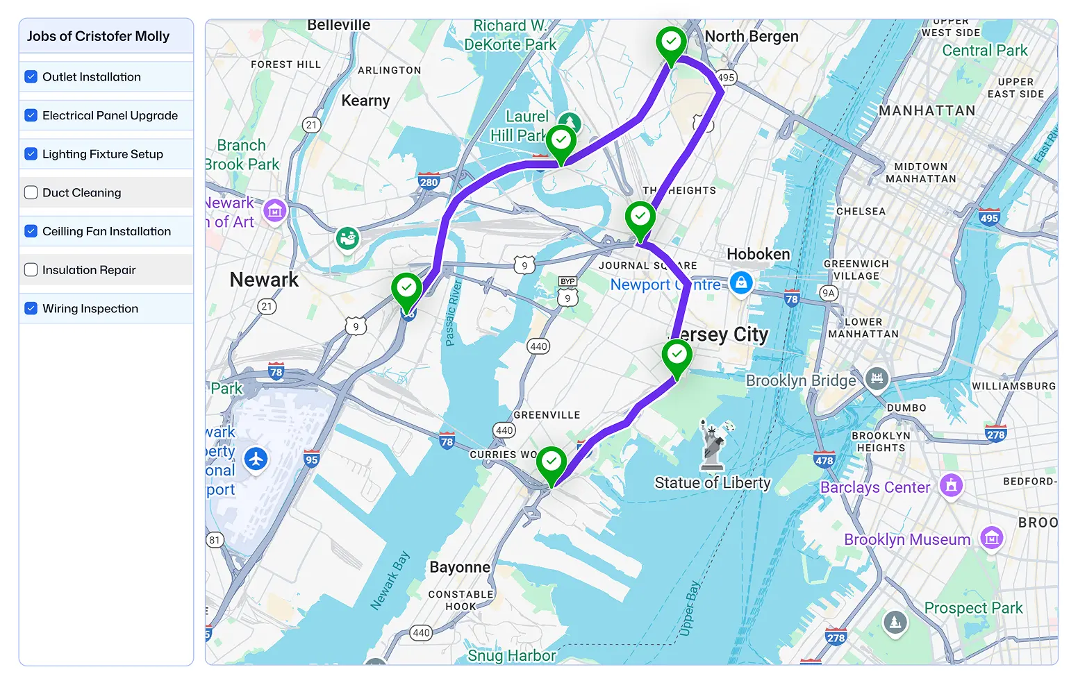 Best Route Optimization and Planning Software | FieldServicely