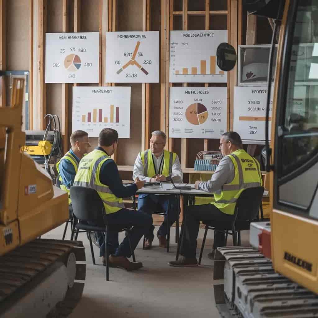 Subcontractor management meeting on performance evaluation.