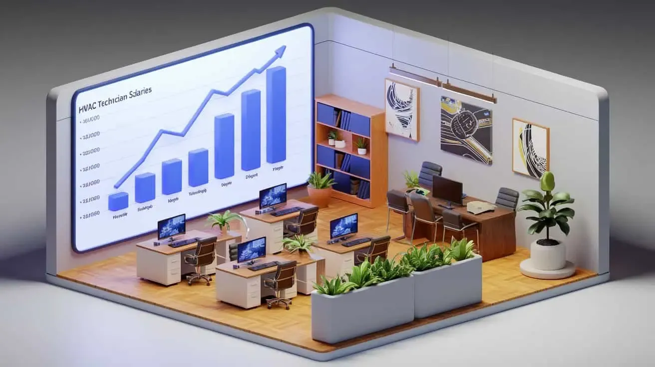 Image showing HVAC team office with data analytics board.