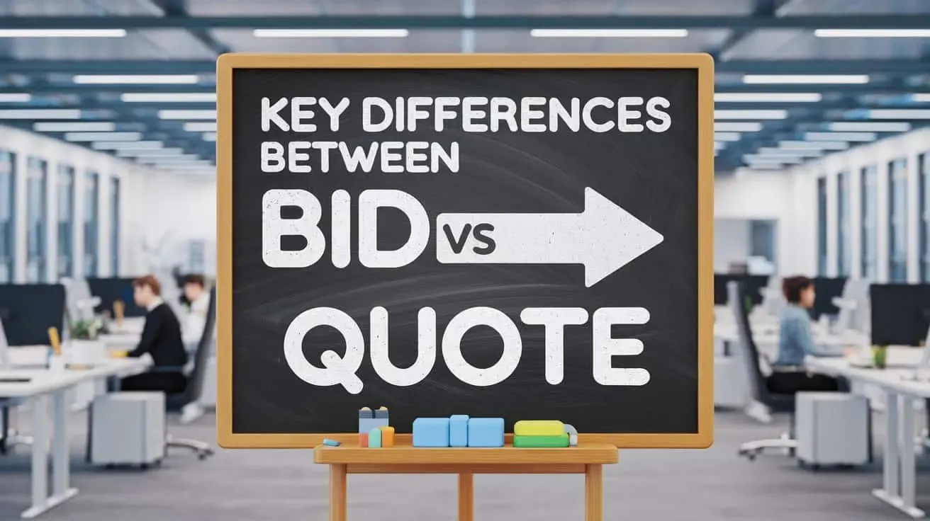 Key differences between Bid Vs Quote