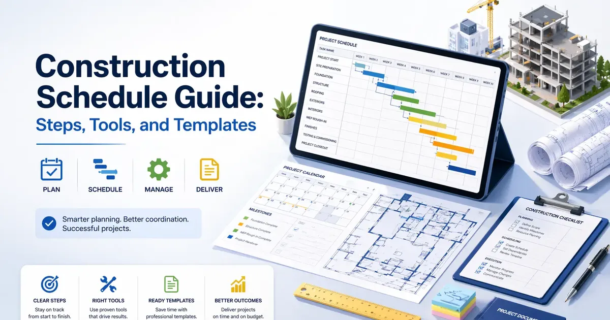 Construction Schedule Guide: Steps, Tools, and Templates
