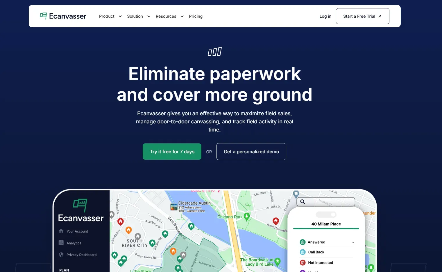 Ecanvasser, one of the top door to door canvassing software