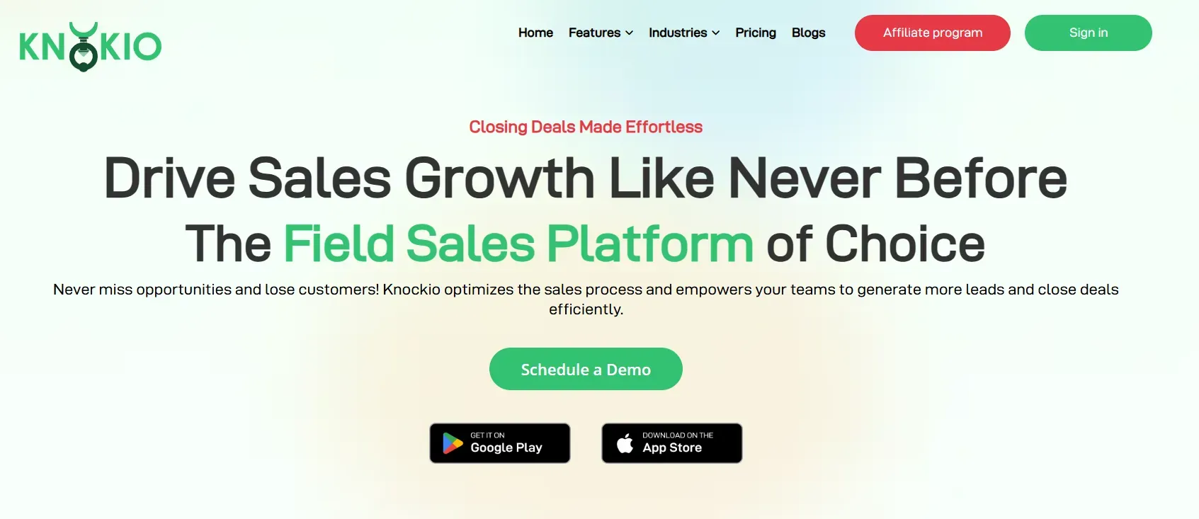 Knockio, one of the top door to door canvassing software