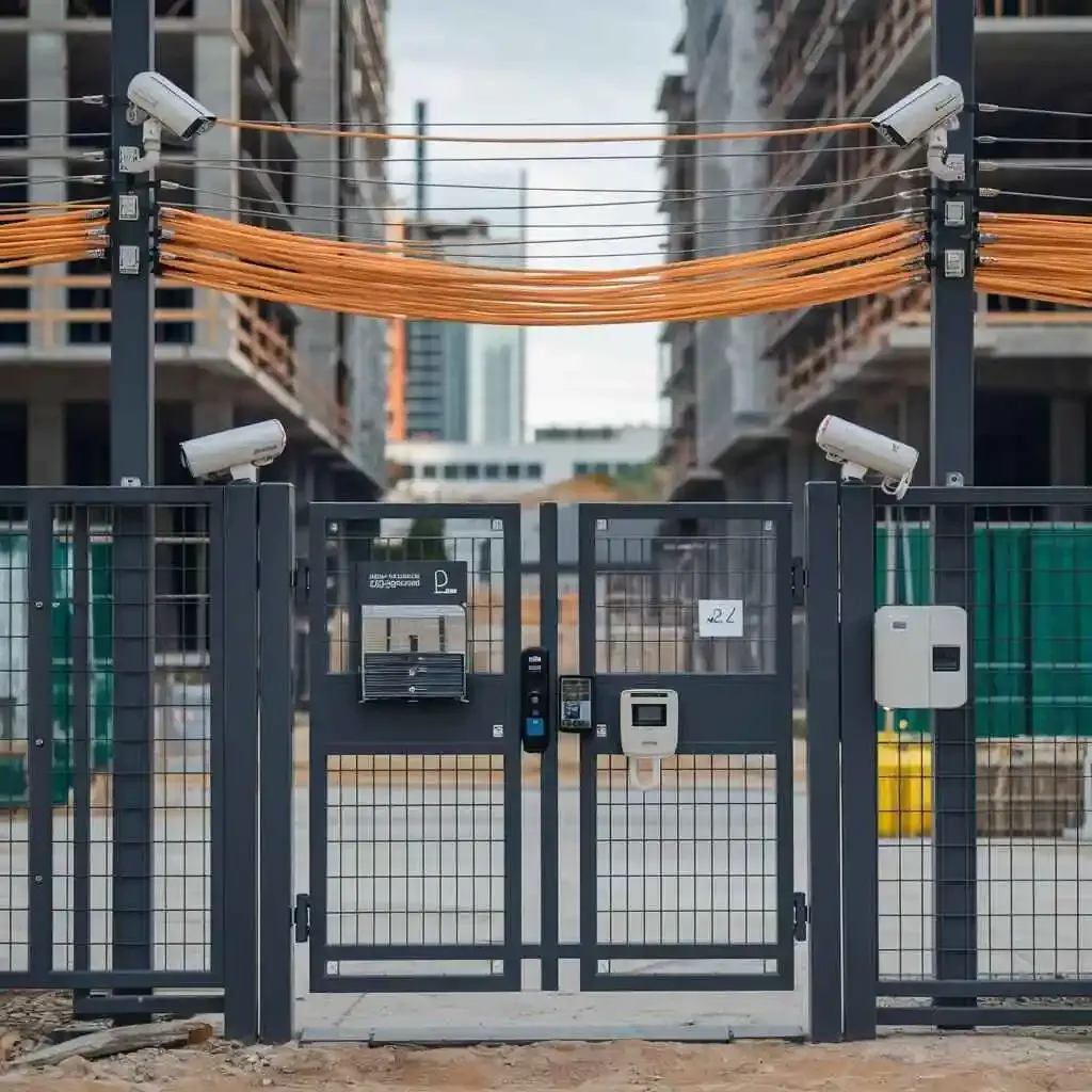 A demo layered security measurement in a construction site.