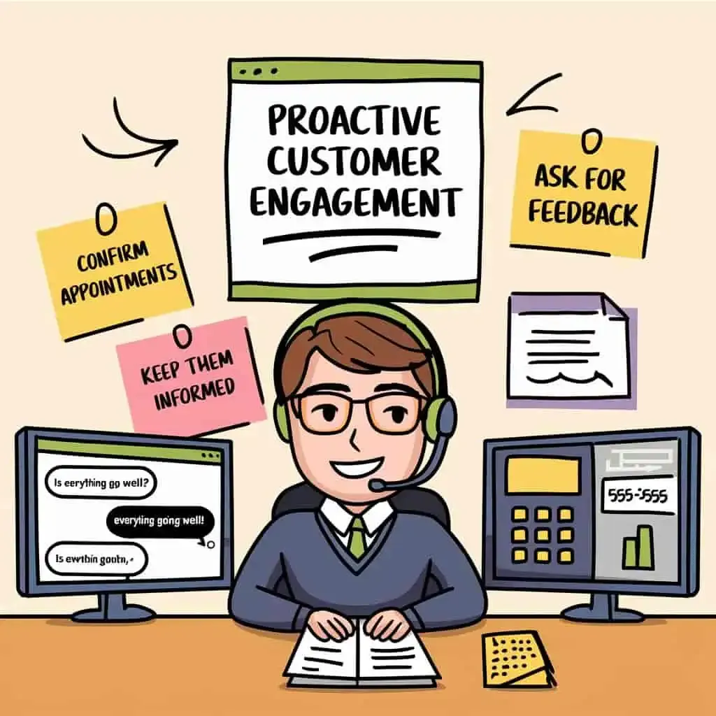 Proactive engagement for customer satisfaction.