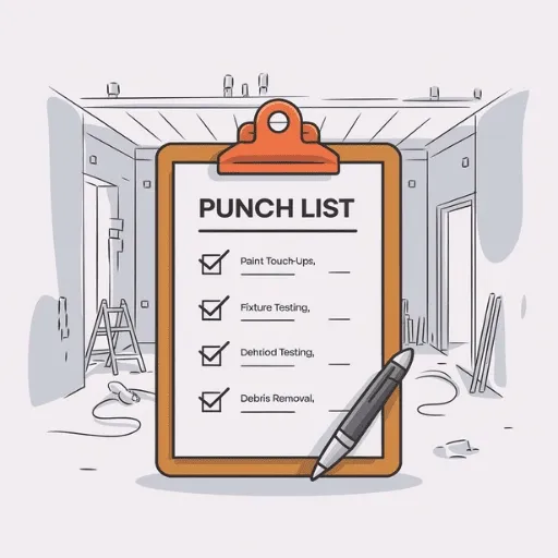 The punch list items.