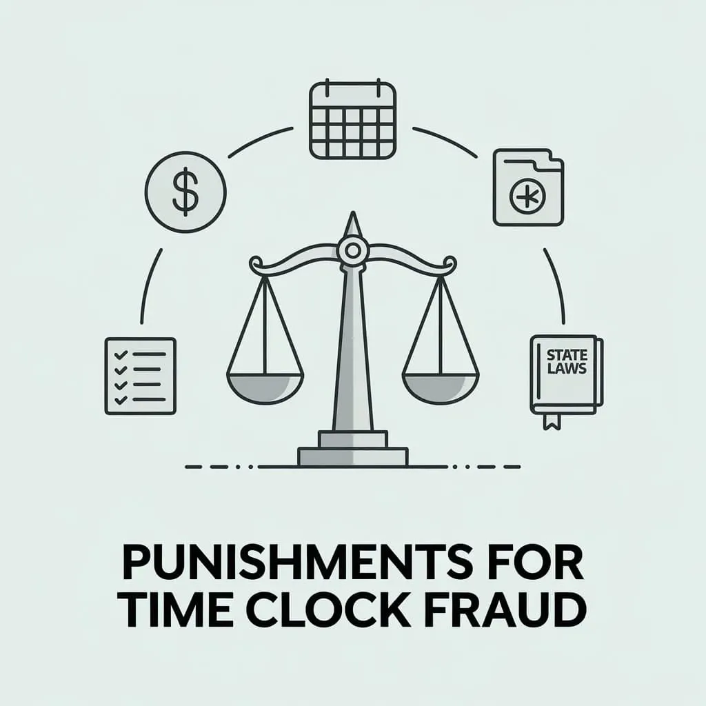 Punishments for time clock fraud.