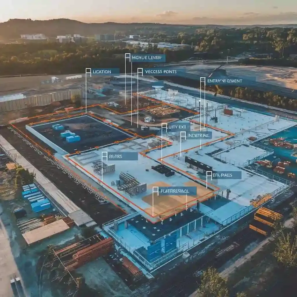 Risk assessment to ensure construction site security.