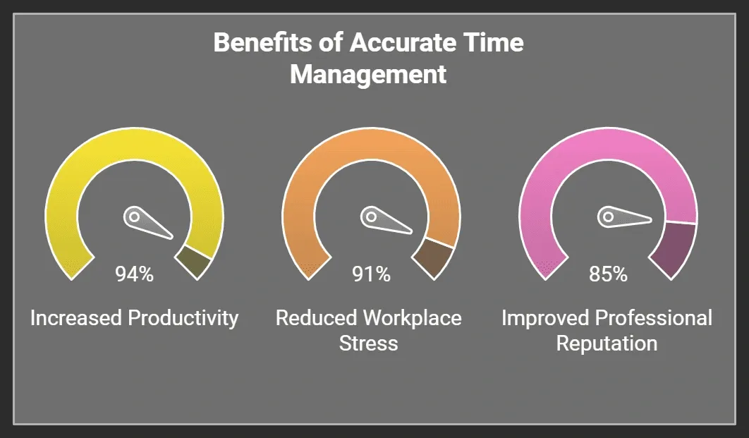 Benefits of accurate time management.