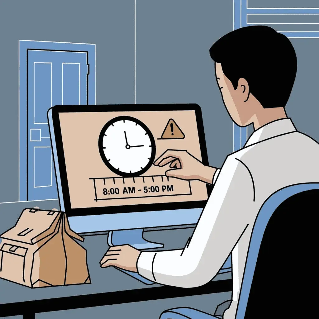 falsifying work hours.