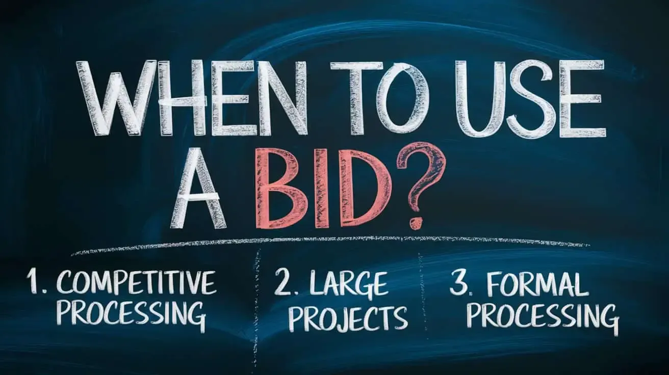 An image illustration of when to use a bid
