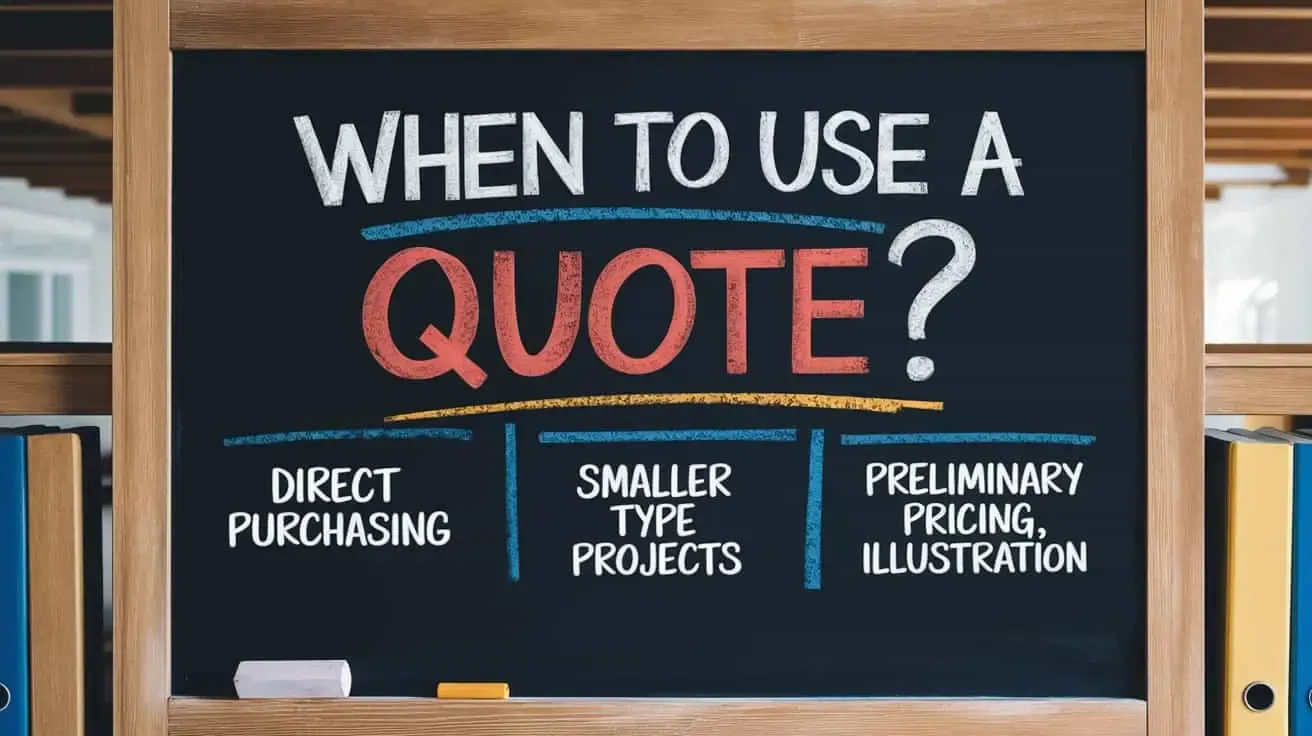An image illustration of when to use a quote