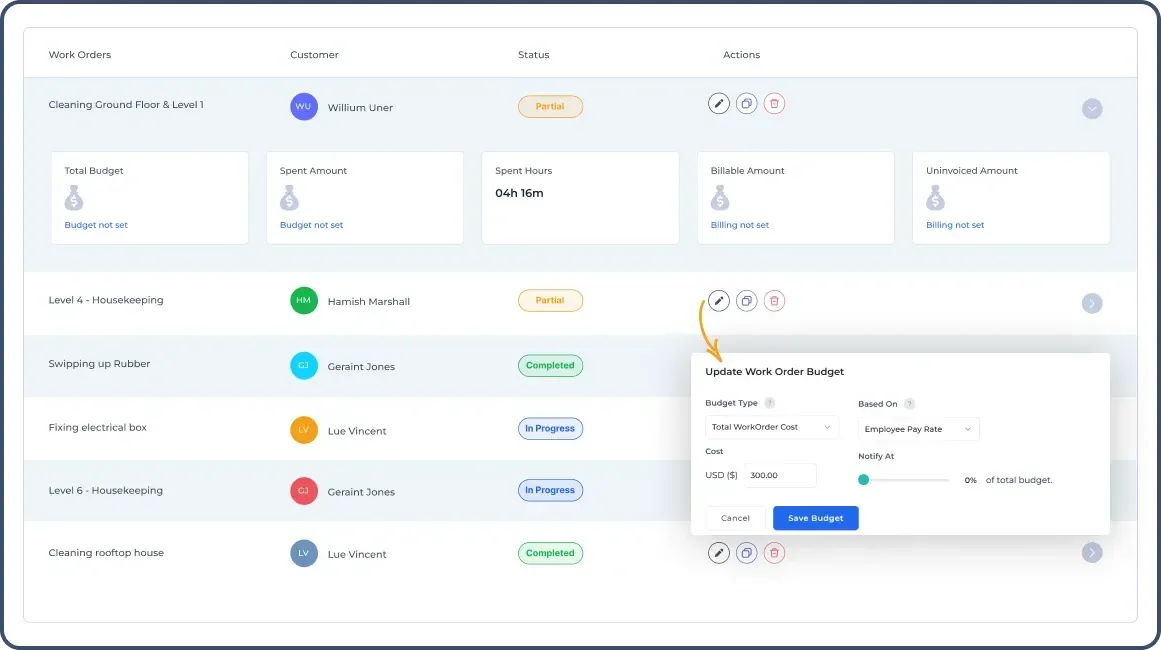 Digital work orders being managed through mobile app by HVAC technicians